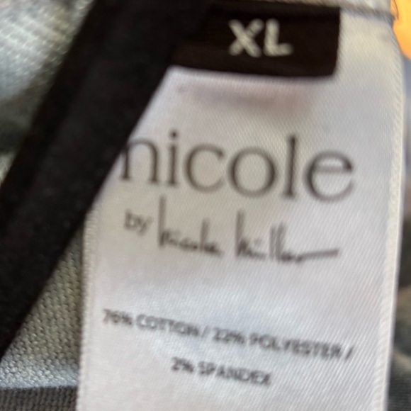 Nicole Miller Dark Floral Jean Jacket Sz XL - Picture 8 of 9